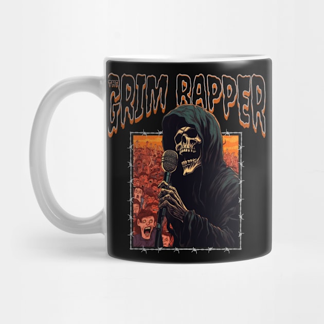 The Grim Rapper - Funny Grim Reaper Halloween Shirt by TNOYC
